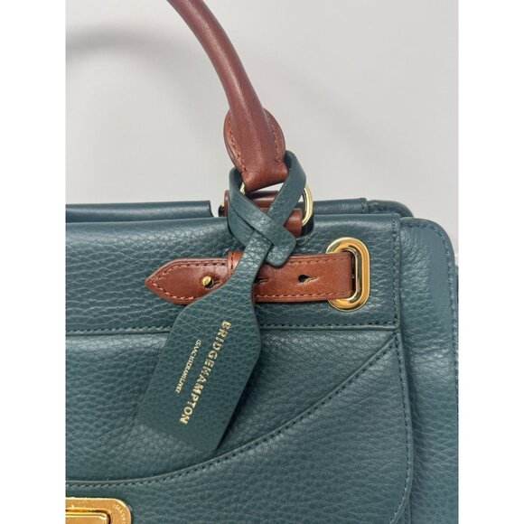Isaac Mizrahi Emerald Green 100% Leather Handbag & Crossbody Bag - Picture 14 of 16